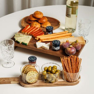 ESTIA ΓΥΑΛΙΝΑ ΜΠΩΛ ΣΕΡΒΙΡΙΣΜΑΤΟΣ ALLURE ΜΕ ΒΑΣΗ 4 ΤΕΜ 42.2x10x6.7cm