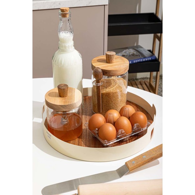 ESTIA ΔΙΣΚΟΣ ΣΕΡΒΙΡΙΣΜΑΤΟΣ ALLURE ΜΕΤΑΛΛΙΚΟΣ IVORY