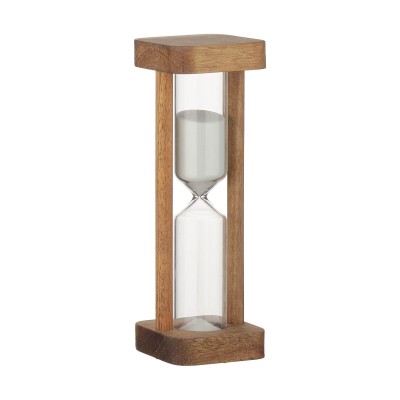 ΚΛΕΨΥΔΡΑ ALLURE 15 ΛΕΠΤΩΝ ΓΥΑΛΙΝΗ ME ΞΥΛΙΝΟ ΠΛΑΙΣΙΟ Φ5x14cm