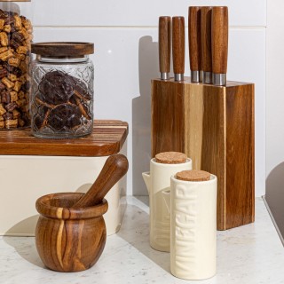 ESTIA ΜΠΟΥΚΑΛΙΑ ΓΙΑ ΛΑΔΙ & ΞΥΔΙ ALLURE ΚΕΡΑΜΙΚΑ IVORY