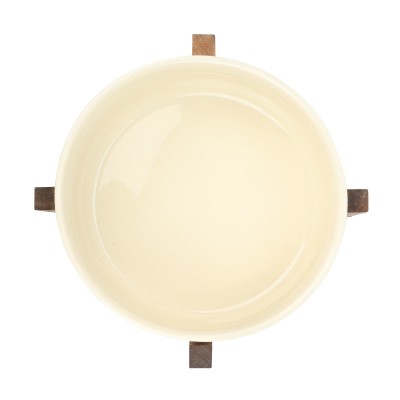ESTIA ΣΑΛΑΤΙΕΡΑ ALLURE 28cm ΜΕ ΒΑΣΗ  IVORY