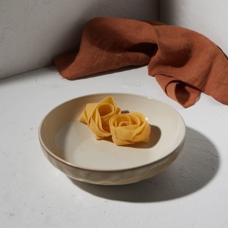 ESTIA ΣΑΛΑΤΙΕΡΑ VIGNETTE STONEWARE 23cm IVORY