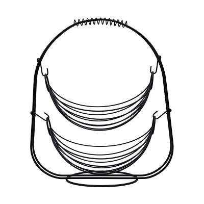 ESTIA ΦΡΟΥΤΙΕΡΑ 2 ΘΕΣΕΩΝ METAL BLACK ΜΕΤΑΛΛΙΚΗ 37χ20x42cm ΜΑΥΡΗ