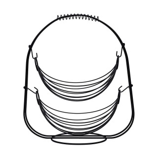 ESTIA ΦΡΟΥΤΙΕΡΑ 2 ΘΕΣΕΩΝ METAL BLACK ΜΕΤΑΛΛΙΚΗ 37χ20x42cm ΜΑΥΡΗ