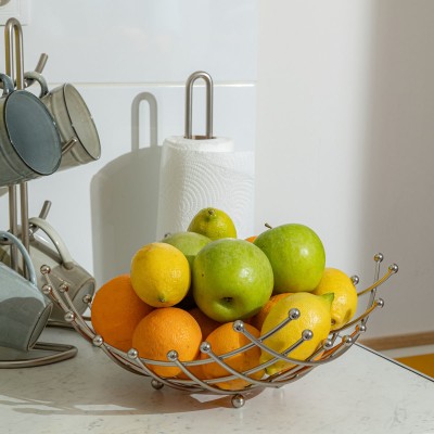 ESTIA ΦΡΟΥΤΙΕΡΑ ELEGANT NICKEL ΑΠΟ ΚΡΑΜΑ ΨΕΥΔΑΡΓΥΡΟΥ