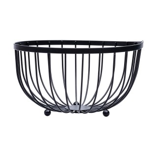 ESTIA ΦΡΟΥΤΙΕΡΑ ΜΕΤΑΛΛΙΚΗ 25x13cm ΜΑΥΡΗ