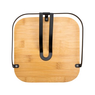 ESTIA ΧΑΡΤΟΠΕΤΣΕΤΟΘΗΚΗ BAMBOO ESSENTIALS ΤΕΤΡΑΓΩΝΗ ΜΕΤΑΛΛΙΚΗ