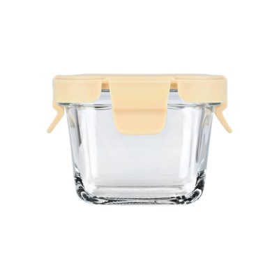 Estia ESTIA ΦΑΓΗΤΟΔΟΧΕΙΟ CLICK&SEAL ΓΥΑΛΙΝΟ 160ml 9.2x9.2x6.3cm ΜΕ ΚΑΠΑΚΙ ΠΛΑΣΤΙΚΟ IVORY