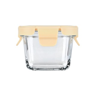 Estia ESTIA ΦΑΓΗΤΟΔΟΧΕΙΟ CLICK&SEAL ΓΥΑΛΙΝΟ 160ml 9.2x9.2x6.3cm ΜΕ ΚΑΠΑΚΙ ΠΛΑΣΤΙΚΟ IVORY