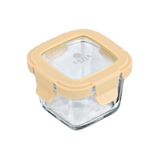 Estia ESTIA ΦΑΓΗΤΟΔΟΧΕΙΟ CLICK&SEAL ΓΥΑΛΙΝΟ 160ml 9.2x9.2x6.3cm ΜΕ ΚΑΠΑΚΙ ΠΛΑΣΤΙΚΟ IVORY