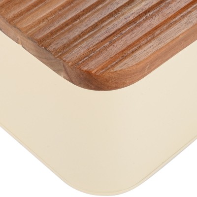 Estia ESTIA ΨΩΜΙΕΡΑ ALLURE ΜΕΤΑΛΛΙΚΗ 42x23x13cm IVORY