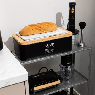 Estia ESTIA ΨΩΜΙΕΡΑ BAMBOO ESSENTIALS ΜΕΤΑΛΛΙΚΗ 42x23x13cm ΜΑΥΡΗ