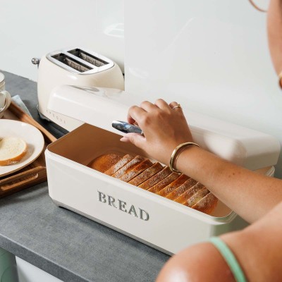 Estia ESTIA ΨΩΜΙΕΡΑ EPOQUE ΜΕΤΑΛΛΙΚΗ 42.5x25.3x18cm ΚΡΕΜ