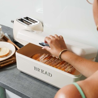 Estia ESTIA ΨΩΜΙΕΡΑ EPOQUE ΜΕΤΑΛΛΙΚΗ 42.5x25.3x18cm ΚΡΕΜ