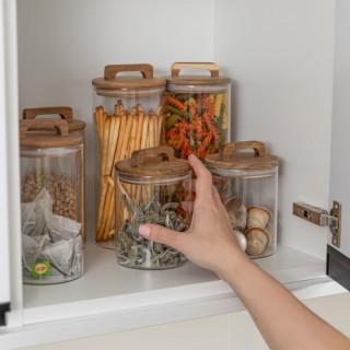 Estia ESTIA ΔΟΧΕΙΟ ΑΠΟΘΗΚΕΥΣΗΣ ALLURE ΓΥΑΛΙΝΟ 1300ml 10x10x22cm