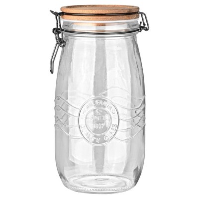 Estia ESTIA ΔΟΧΕΙΟ ΑΠΟΘΗΚΕΥΣΗΣ ALLURE ΓΥΑΛΙΝΟ 2000ml ΜΕ ΚΛΙΠ ΚΑΠΑΚΙ