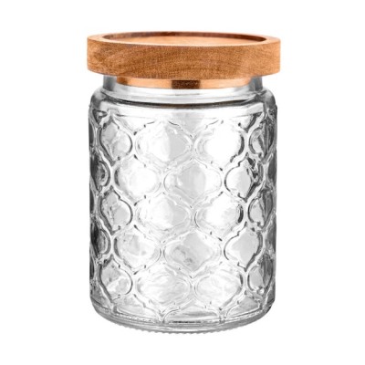 Estia ESTIA ΔΟΧΕΙΟ ΑΠΟΘΗΚΕΥΣΗΣ ALLURE ΓΥΑΛΙΝΟ 700ml 14x10cm ΑΝΑΓΛΥΦΟ