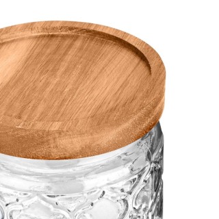 Estia ESTIA ΔΟΧΕΙΟ ΑΠΟΘΗΚΕΥΣΗΣ ALLURE ΓΥΑΛΙΝΟ 700ml 14x10cm ΑΝΑΓΛΥΦΟ