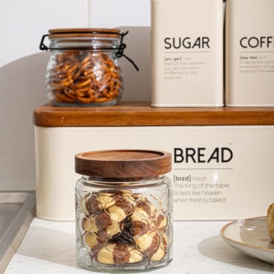 Estia ESTIA ΔΟΧΕΙΟ ΑΠΟΘΗΚΕΥΣΗΣ ALLURE ΓΥΑΛΙΝΟ 700ml 14x10cm ΑΝΑΓΛΥΦΟ