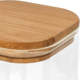 Estia ESTIA ΔΟΧΕΙΟ ΑΠΟΘΗΚΕΥΣΗΣ BAMBOO ESSENTIALS 550ml ΓΥΑΛΙΝΟ ΜΕ ΚΑΠΆΚΙ