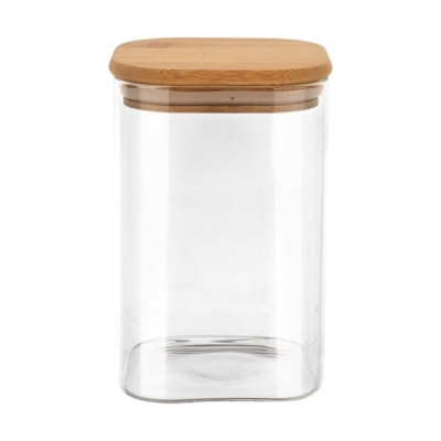 Estia ESTIA ΔΟΧΕΙΟ ΑΠΟΘΗΚΕΥΣΗΣ BAMBOO ESSENTIALS 950ml ΓΥΑΛΙΝΟ ΜΕ ΚΑΠΆΚΙ