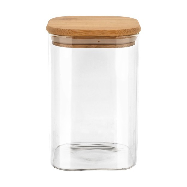 Estia ESTIA ΔΟΧΕΙΟ ΑΠΟΘΗΚΕΥΣΗΣ BAMBOO ESSENTIALS 950ml ΓΥΑΛΙΝΟ ΜΕ ΚΑΠΆΚΙ