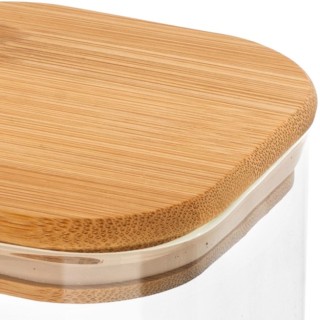 Estia ESTIA ΔΟΧΕΙΟ ΑΠΟΘΗΚΕΥΣΗΣ BAMBOO ESSENTIALS 950ml ΓΥΑΛΙΝΟ ΜΕ ΚΑΠΆΚΙ