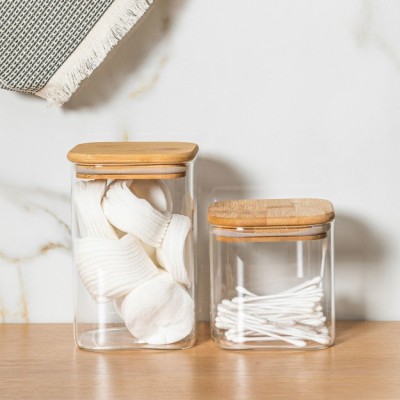 Estia ESTIA ΔΟΧΕΙΟ ΑΠΟΘΗΚΕΥΣΗΣ BAMBOO ESSENTIALS 950ml ΓΥΑΛΙΝΟ ΜΕ ΚΑΠΆΚΙ