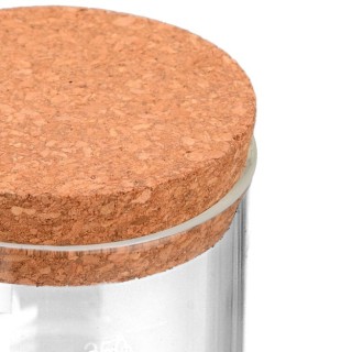 Estia ESTIA ΔΟΧΕΙΟ ΑΠΟΘΗΚΕΥΣΗΣ ΓΥΑΛΙΝΟ 250ml ΜΕ ΚΑΠΑΚΙ ΦΕΛΛΟΥ