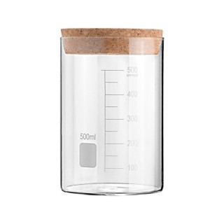 Estia ESTIA ΔΟΧΕΙΟ ΑΠΟΘΗΚΕΥΣΗΣ ΓΥΑΛΙΝΟ 500ml ΜΕ ΚΑΠΑΚΙ ΦΕΛΛΟΥ