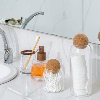 Estia ESTIA ΔΟΧΕΙΟ ΑΠΟΘΗΚΕΥΣΗΣ ΓΥΑΛΙΝΟ 950ml ΜΕ ΚΑΠΑΚΙ ΦΕΛΛΟΥ