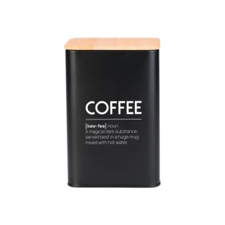 Estia ESTIA ΔΟΧΕΙΟ ΓΙΑ ΚΑΦΕ BAMBOO ESSENTIALS ΜΕΤΑΛΛΙΚΟ 10x13cm ΜΑΥΡΟ