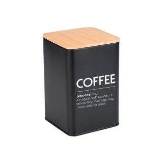 Estia ESTIA ΔΟΧΕΙΟ ΓΙΑ ΚΑΦΕ BAMBOO ESSENTIALS ΜΕΤΑΛΛΙΚΟ 10x13cm ΜΑΥΡΟ