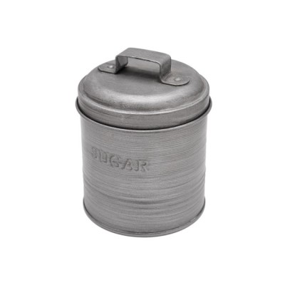 Estia ESTIA ΔΟΧΕΙΟ ΖΑΧΑΡΗΣ ΜΕΤΑΛΛΙΚΟ 11x11x14cm ΜΕ ΑΕΡΟΣΤΕΓΕΣ ΚΑΠΑΚΙ