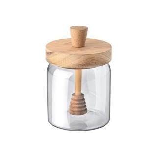 Estia ESTIA ΔΟΧΕΙΟ ΜΕΛΙΟΥ ALLURE ΓΥΑΛΙΝΟ 450ml 9x9x13.5cm ΜΕ ΚΟΥΤΑΛΙ ΜΕΛΙΟΥ