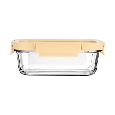 Estia ESTIA ΦΑΓΗΤΟΔΟΧΕΙΟ CLICK&SEAL ΓΥΑΛΙΝΟ 1050ml 21.6x16.5x7.4cm ΜΕ ΚΑΠΑΚΙ ΠΛΑΣΤΙΚΟ IVORY