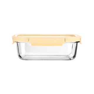 Estia ESTIA ΦΑΓΗΤΟΔΟΧΕΙΟ CLICK&SEAL ΓΥΑΛΙΝΟ 640ml 18.9x14.5x6.7 ΜΕ ΚΑΠΑΚΙ ΠΛΑΣΤΙΚΟ IVORY