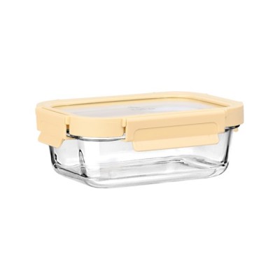 Estia ESTIA ΦΑΓΗΤΟΔΟΧΕΙΟ CLICK&SEAL ΓΥΑΛΙΝΟ 640ml 18.9x14.5x6.7 ΜΕ ΚΑΠΑΚΙ ΠΛΑΣΤΙΚΟ IVORY