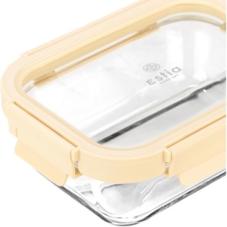 Estia ESTIA ΦΑΓΗΤΟΔΟΧΕΙΟ CLICK&SEAL ΓΥΑΛΙΝΟ 640ml 18.9x14.5x6.7 ΜΕ ΚΑΠΑΚΙ ΠΛΑΣΤΙΚΟ IVORY