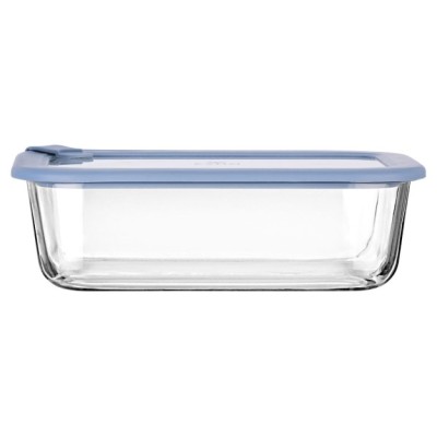 Estia ESTIA ΦΑΓΗΤΟΔΟΧΕΙΟ COLORSEAL ΓΥΑΛΙΝΟ 1520ml 23.5x17.8x7.6cm ΜΕ ΚΑΠΑΚΙ ΣΙΛΙΚΟΝΗΣ ΜΠΛΕ