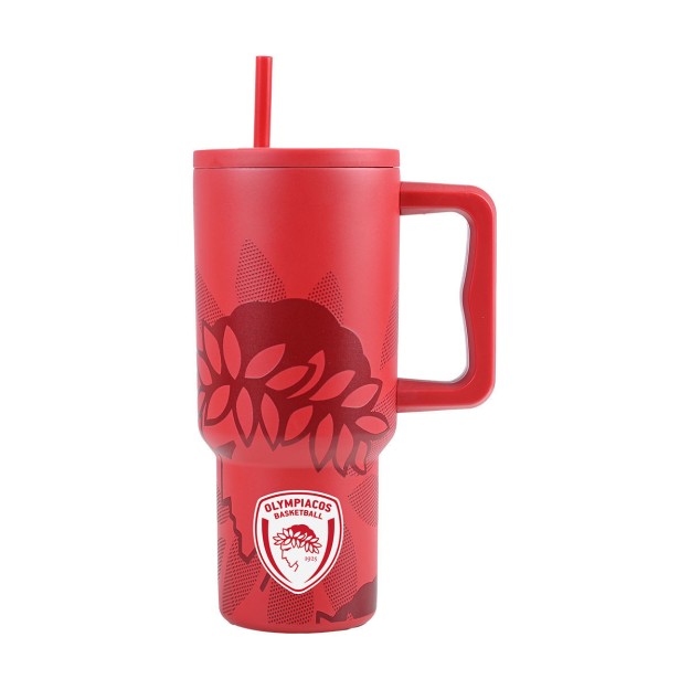 Estia ESTIA ΘΕΡΜΟΣ STRAW TUMBLER XL OLYMPIACOS BC EDITION 900ml