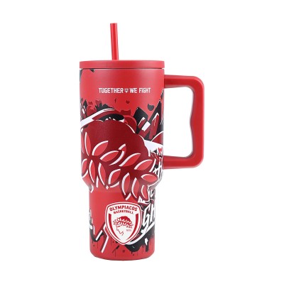 Estia ESTIA ΘΕΡΜΟΣ STRAW TUMBLER XL OLYMPIACOS BC EDITION TOGETHER WE FIGHT 900ml