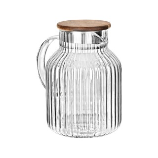 Estia ESTIA ΚΑΝΑΤΑ ΓΥΑΛΙΝΗ ALLURE 1300ml ΜΕ ΞΥΛΙΝΟ ΚΑΠΑΚΙ