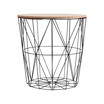 Estia HOMELY ΒΟΗΘΗΤΙΚΟ ΤΡΑΠΕΖΑΚΙ ΜΕ ΑΠΟΘΗΚΕΥΤΙΚΟ ΧΩΡΟ ΜΑΥΡΟ