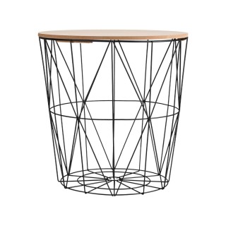 Estia HOMELY ΒΟΗΘΗΤΙΚΟ ΤΡΑΠΕΖΑΚΙ ΜΕ ΑΠΟΘΗΚΕΥΤΙΚΟ ΧΩΡΟ ΜΑΥΡΟ