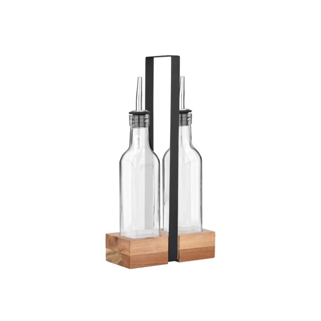 Estia ESTIA ΜΠΟΥΚΑΛΙΑ ΓΙΑ ΛΑΔΙ /ΞΥΔΙ ALLURE 2x280ml ΜΕ ΞΥΛΙΝΗ ΒΑΣΗ