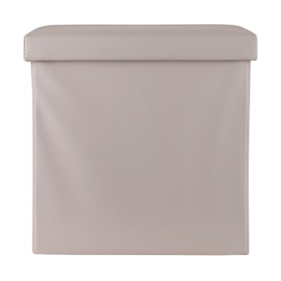 Estia ESTIA ΣΚΑΜΠΟ CUBE LEATHER ΜΕ ΑΠΟΘΗΚΕΥΤΙΚΟ ΧΩΡΟ TAUPE