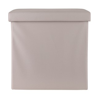 Estia ESTIA ΣΚΑΜΠΟ CUBE LEATHER ΜΕ ΑΠΟΘΗΚΕΥΤΙΚΟ ΧΩΡΟ TAUPE