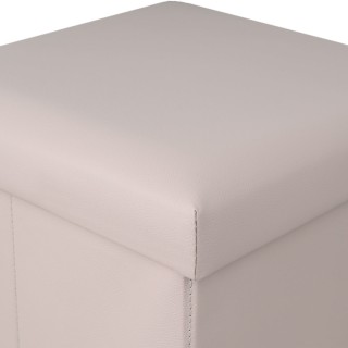 Estia ESTIA ΣΚΑΜΠΟ CUBE LEATHER ΜΕ ΑΠΟΘΗΚΕΥΤΙΚΟ ΧΩΡΟ TAUPE
