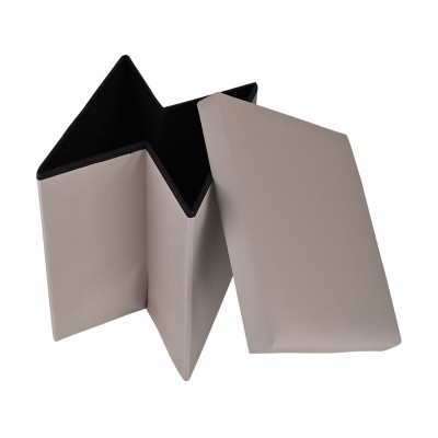 Estia ESTIA ΣΚΑΜΠΟ CUBE LEATHER ΜΕ ΑΠΟΘΗΚΕΥΤΙΚΟ ΧΩΡΟ TAUPE